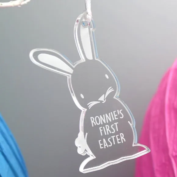 Personalised Acrylic Easter Bunny Decoration 4