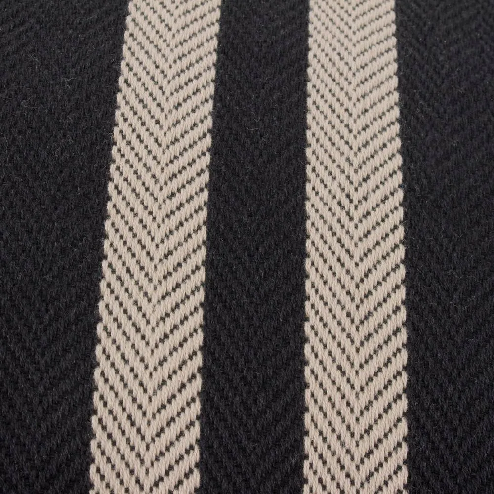 Yard Benton Woven 100% Cotton Cushion in Black 4
