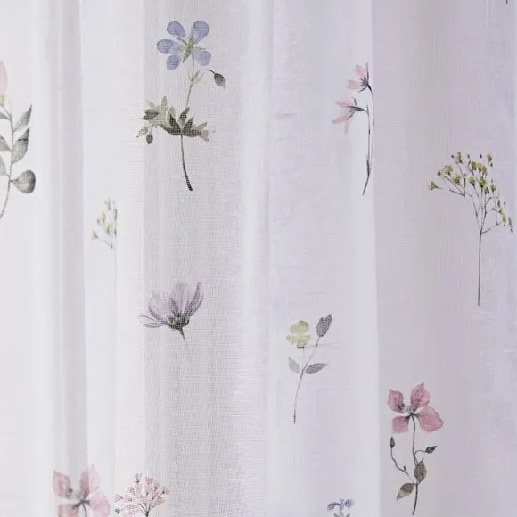 Pressed Floral Slot Top Voile Panel 3
