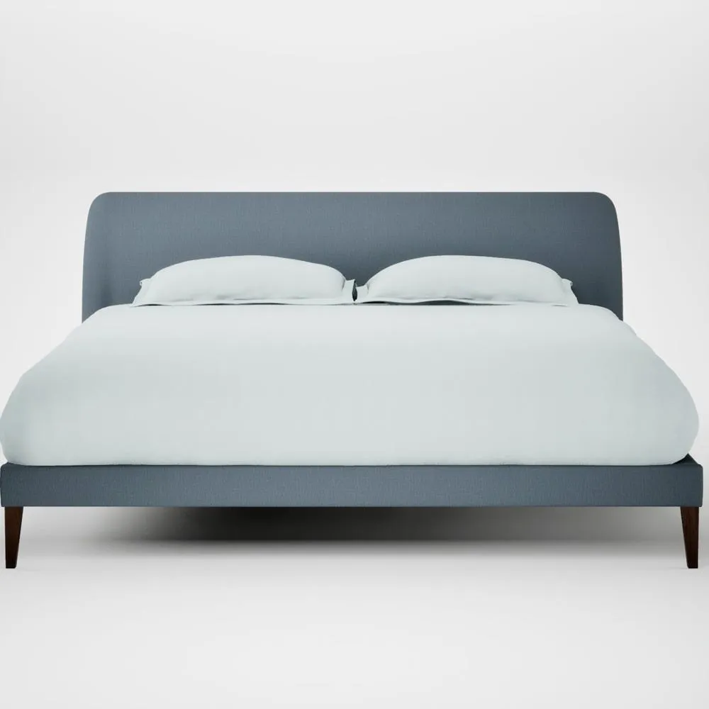 Heal's Wallis Bed Super King Smart Cotton Linen Celestial Walnut Stained Feet