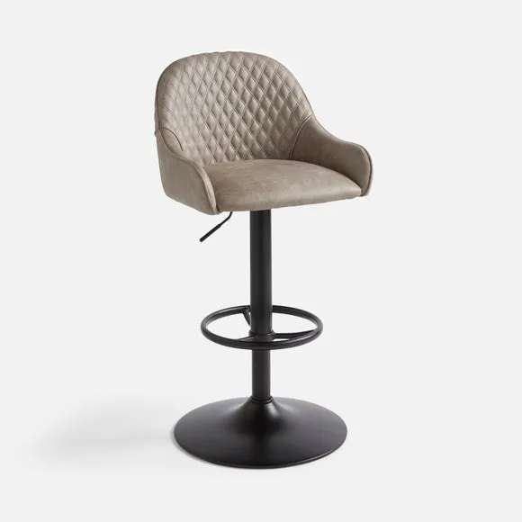 Hudson Height Adjustable Bar Stool, Faux Leather 6