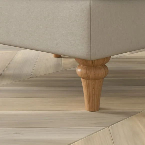 Beatrice II Luna Fabric Footstool 5