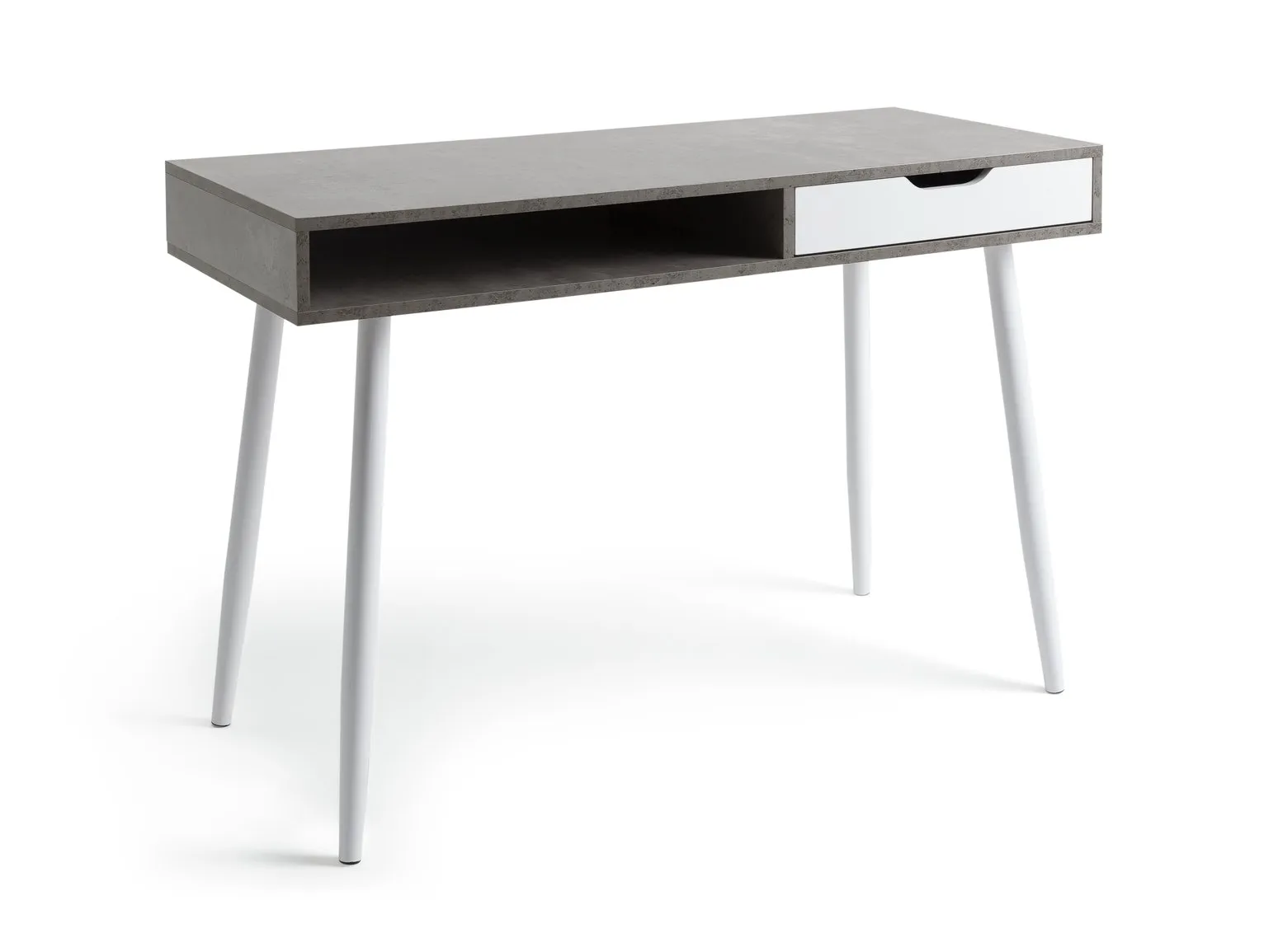 Habitat Concrete Style Office Desk - Grey