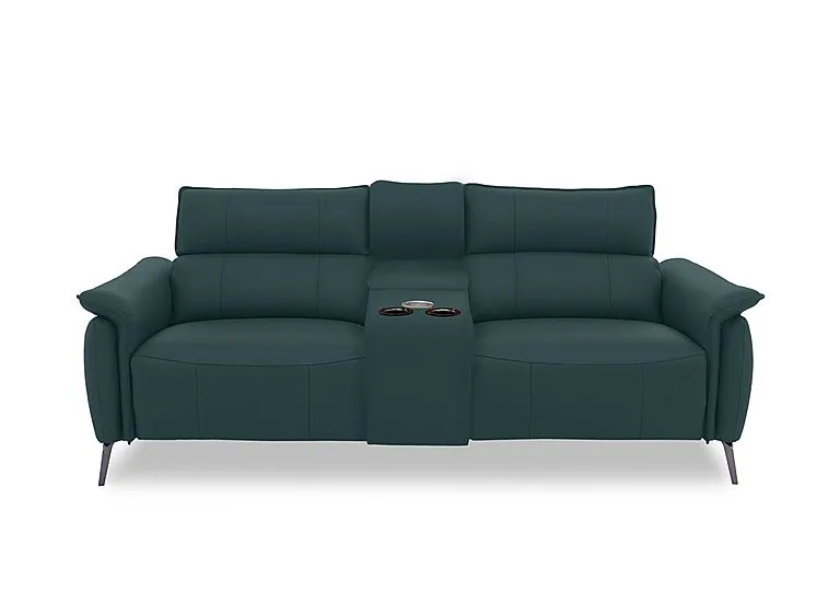 Jude Leather 3 Seater Power Recliner Sofa with Smart Console, Power Headrests and Power Lumbar
