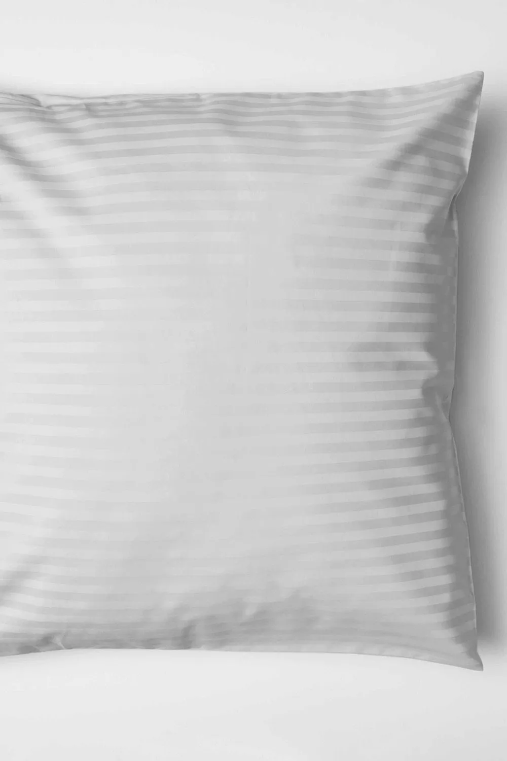 Belledorm Hotel Suite Satin Stripe 540 Thread Count Continental Pillowcase in Light Grey 1