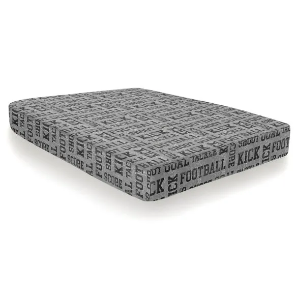 Football Grey Single Fitted Sheet 2