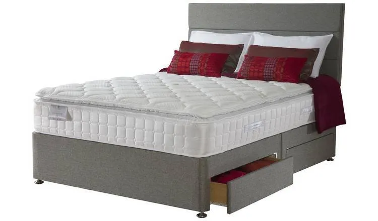 Sealy Posturepedic 1400 Pocket Latex 2 Drawer Double Divan