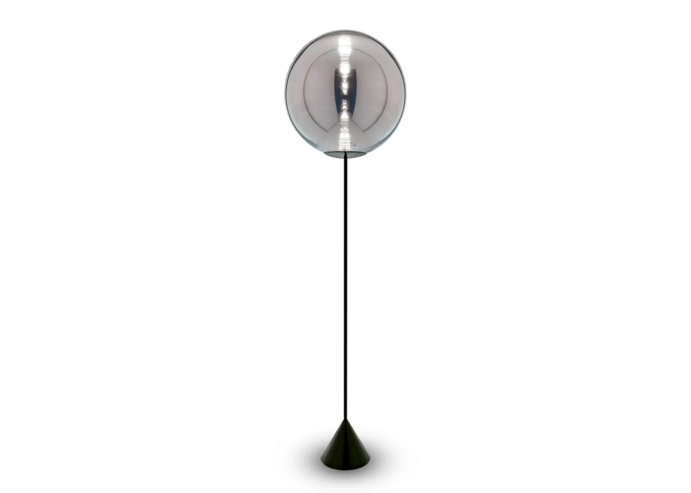Tom Dixon Globe Cone Floor Lamp LED Chrome