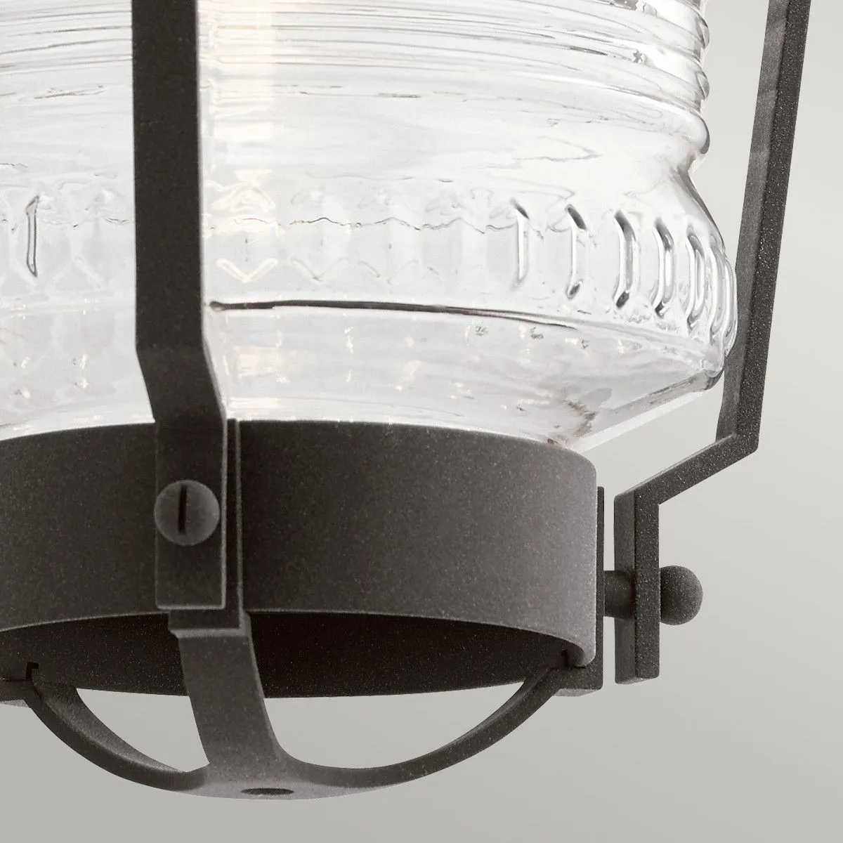 Netlighting Kichler Chance Harbor Outdoor 1 Light Wall Lantern Weathered Zinc IP44 in Grey 4