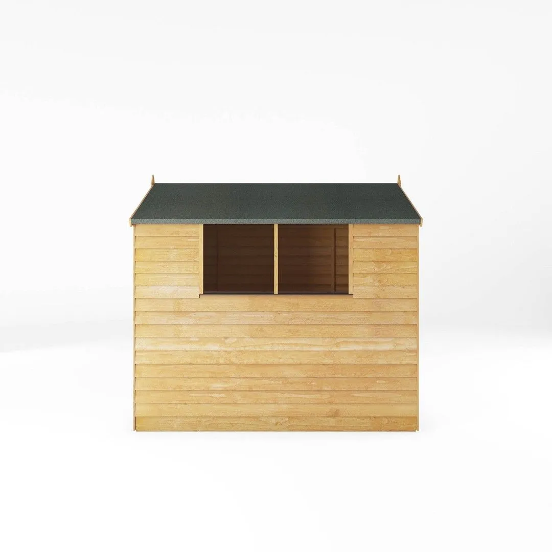 Mercia 7 x 5 Feet Overlap Apex Shed - L215 x W160.3 x H191.9 cm - Brown 3