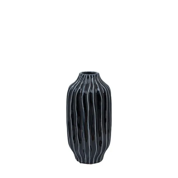 Organic Ribbed Ceramic Vase 3