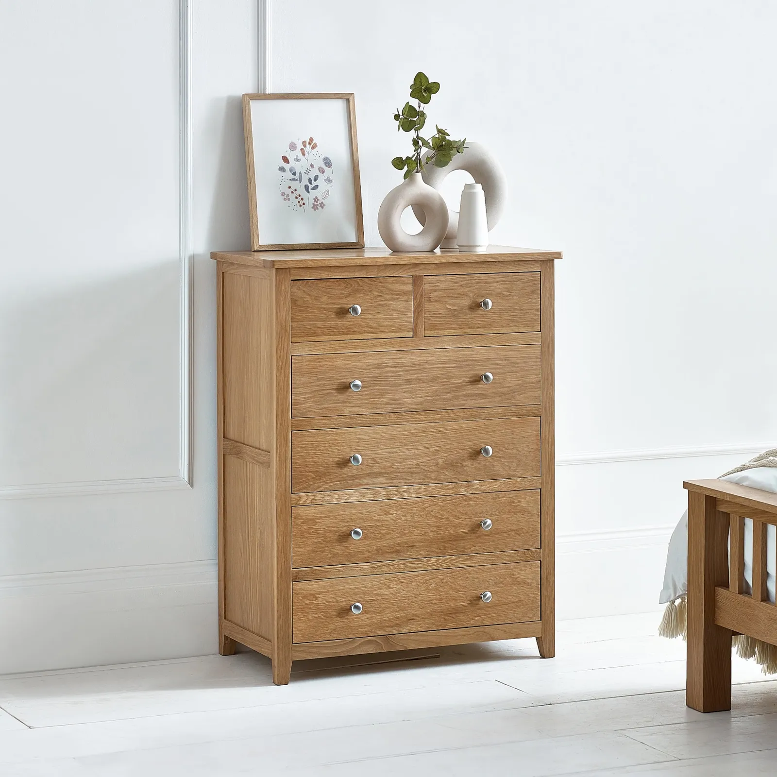Mallory - 4+2 Drawer Chest - Oak - Wood 1