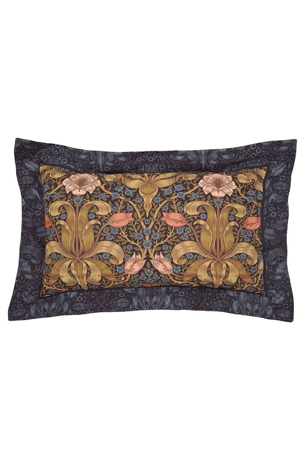 Morris & Co 'Spring Thicket' Cotton Duvet Cover Set in Dark Blue 3