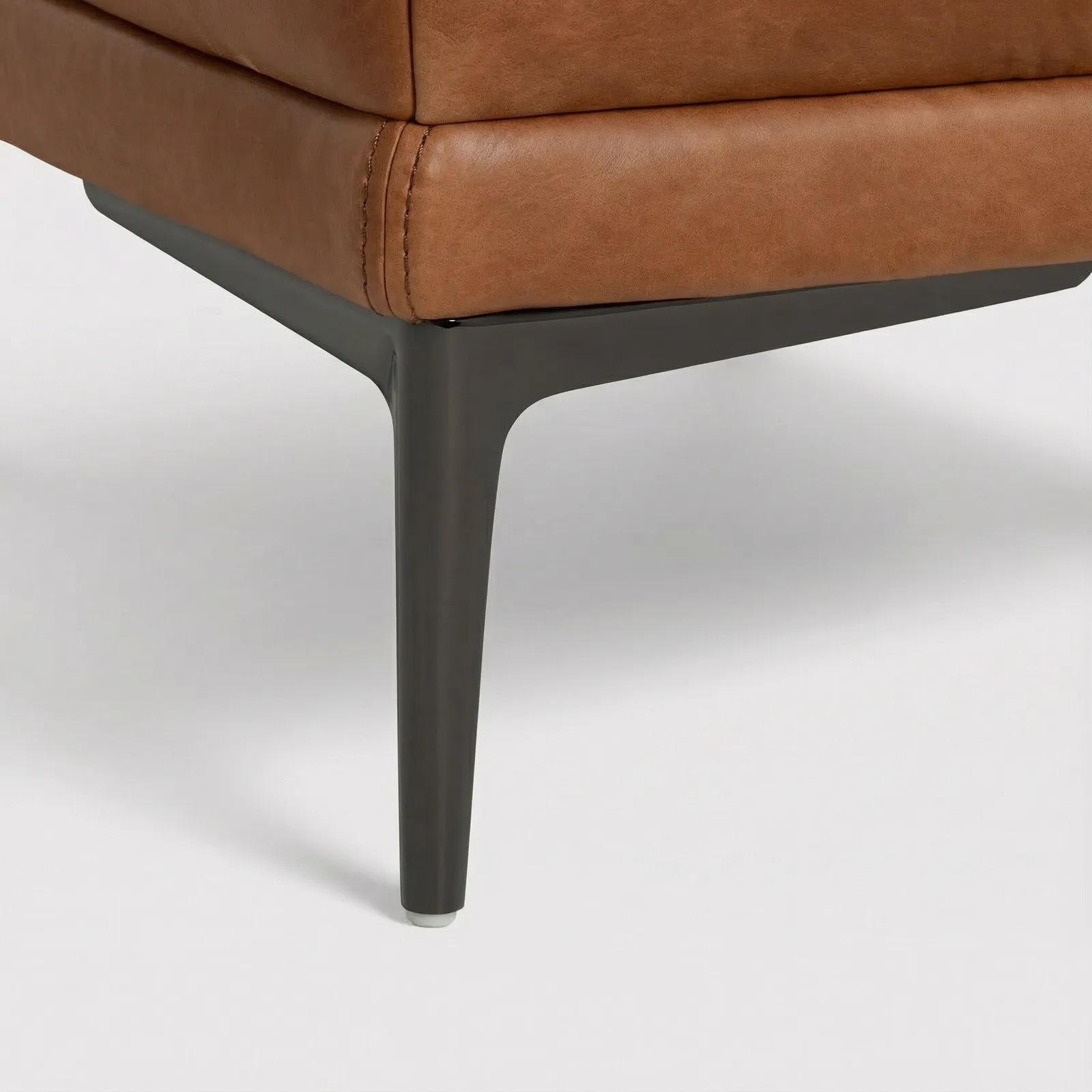 Epping Footstool, Brown Leather | Barker & Stonehouse 4