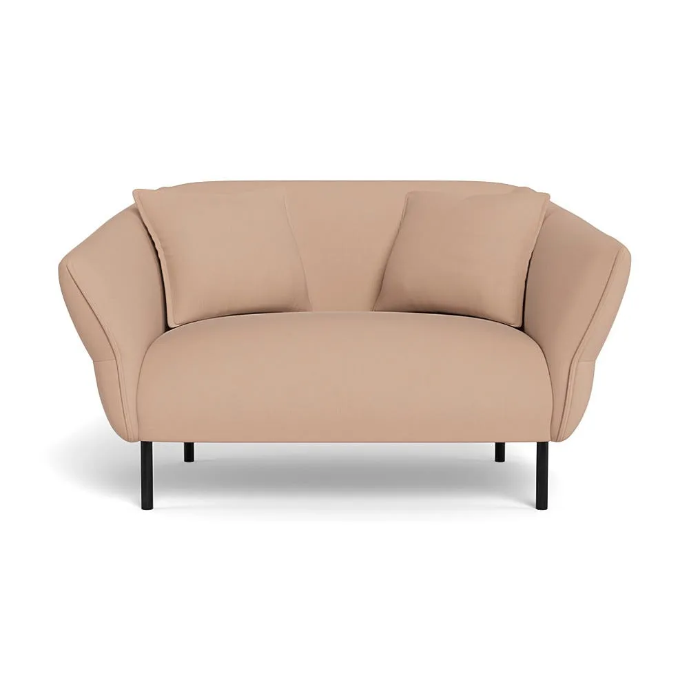 Heal's Alto Loveseat Capelo Linen-Cotton Rosedale Black Feet 1