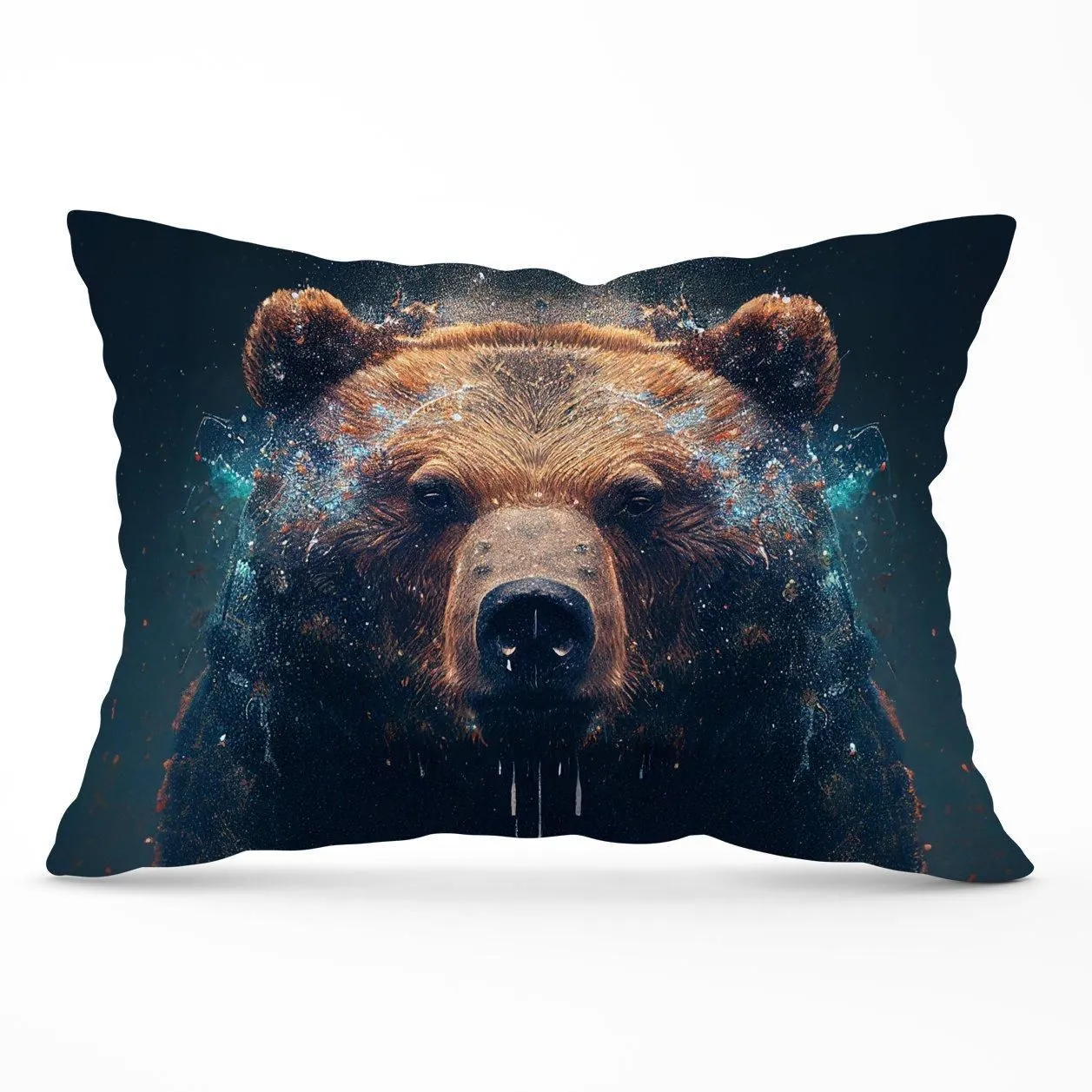 Warren Reed - Designer Brown Bear Face Splashart Cushions