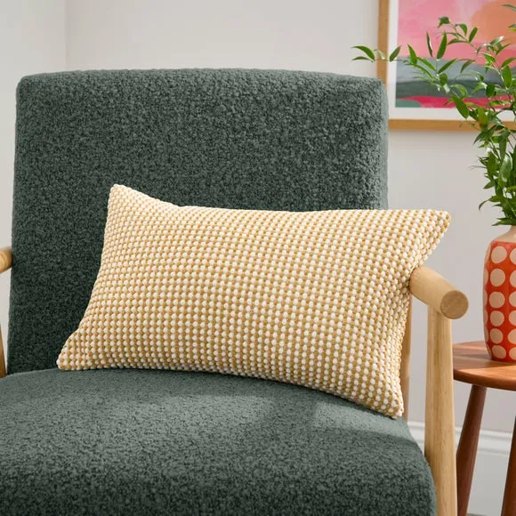 Chenille Spot Rectangular Cushion 1