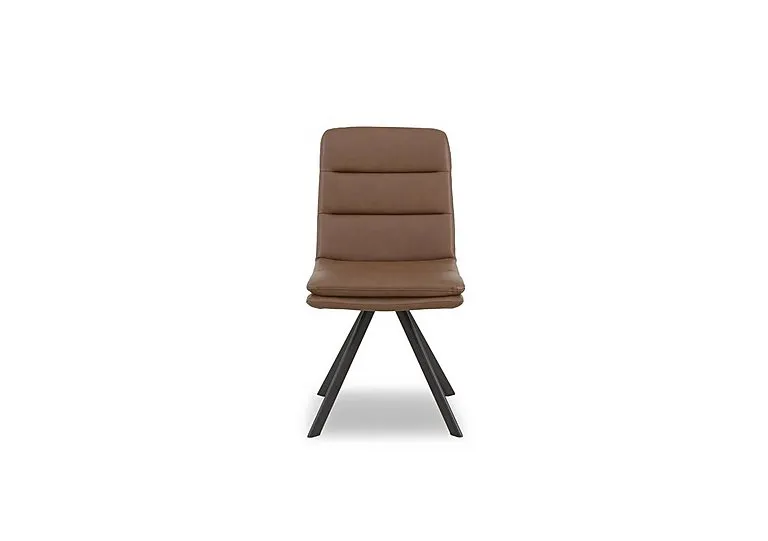 Njord Faux Leather Swivel Dining Chair - Tan
