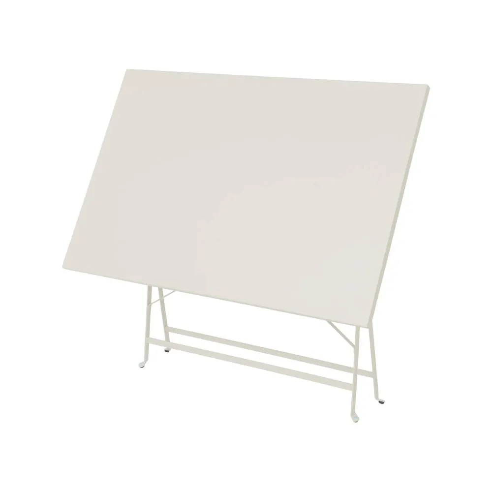 sweeek 4-seater folding metal bistro garden table in Beige 6