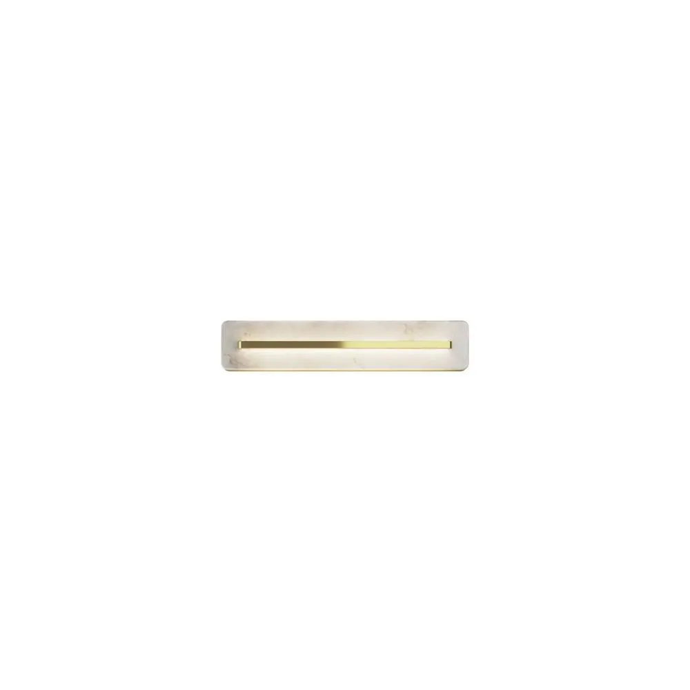 Netlighting Albatre Modern 40cm Wall Lamp Brass 3000K 150lm White Shade in Gold