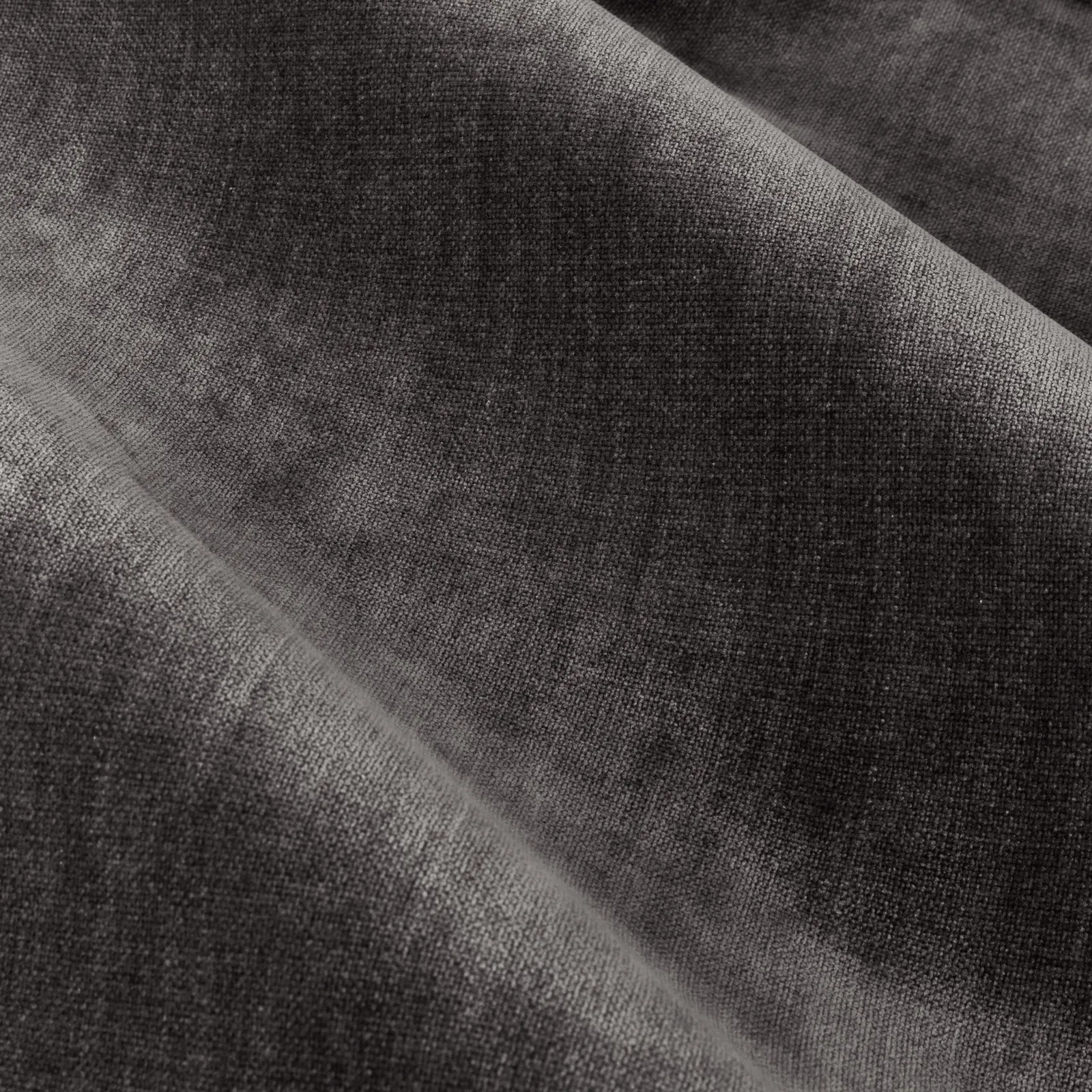 Yard Heavy Chenille Velvet Room Darkening Pencil Pleat Curtain Pair in Charcoal 4