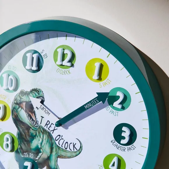 Kid's Dino Tell The Time Wall Clock 2