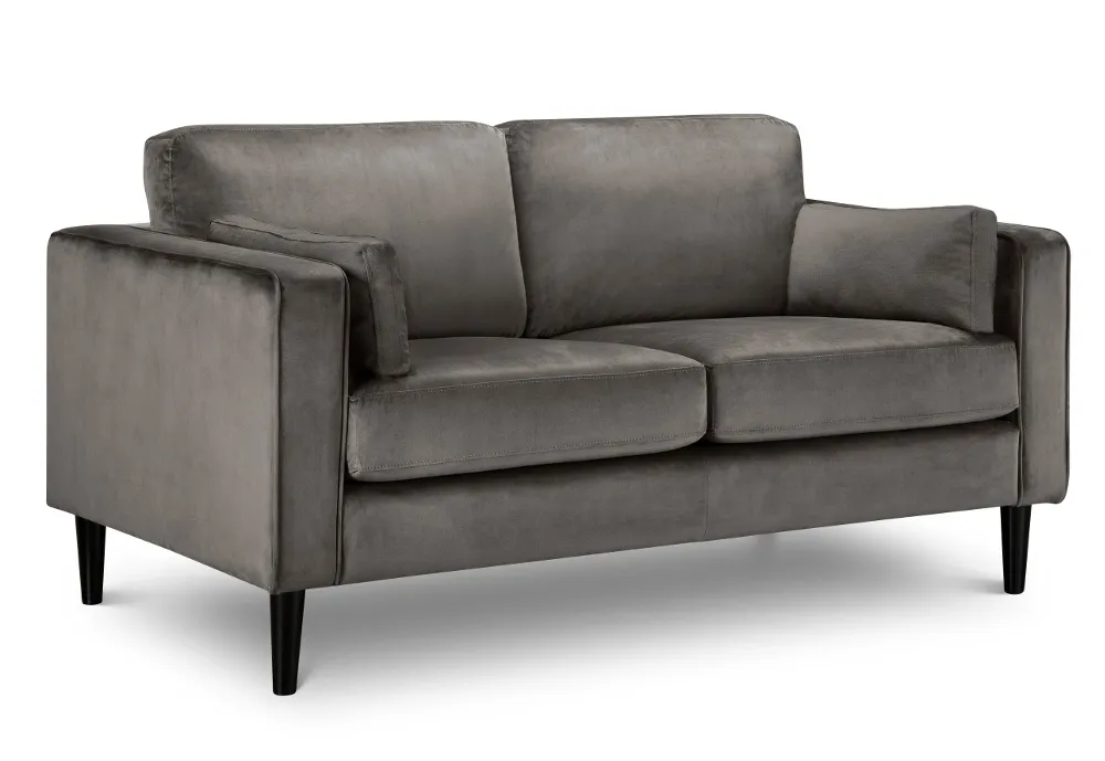 Hayward Grey Velvet 2 Seater Fabric Sofa