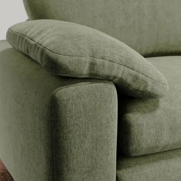 Magnus Vintage Soft Chenille Corner Chaise Sofa 5