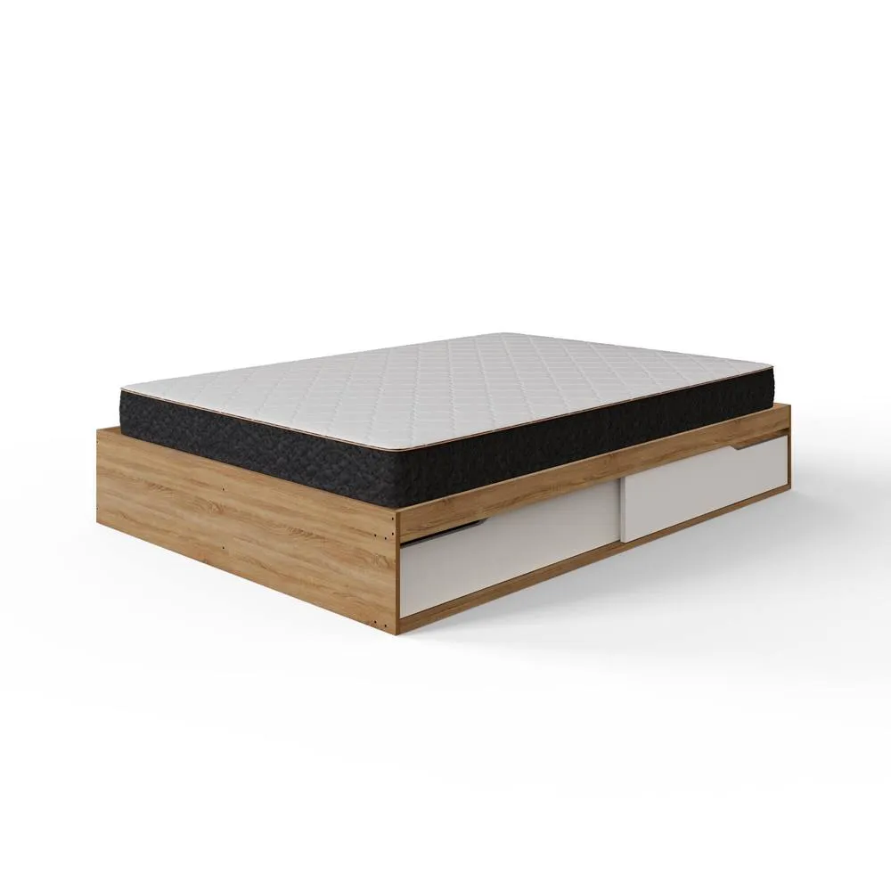 GFW Kai Platform Storage Bed in Brown 3