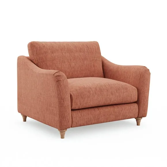 Hattie Slub Faux Linen Snuggle Sofa 6