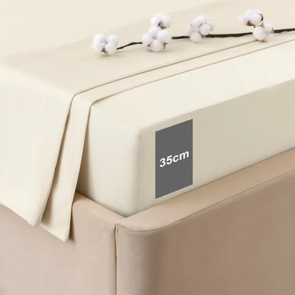 Dorma Smooth & Soft 300 Thread Count 100% Cotton Sateen Fitted Sheet 2