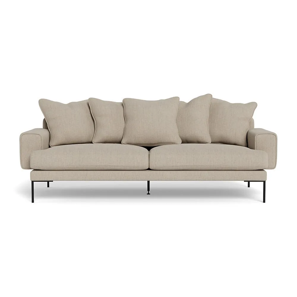 Heal's Torrington 4 Seater Sofa Broad Weave Putty Black Feet 1