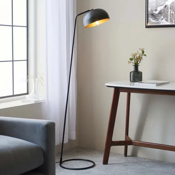 Endon Collection Brair New Task Floor Lamp Matt Black, Black