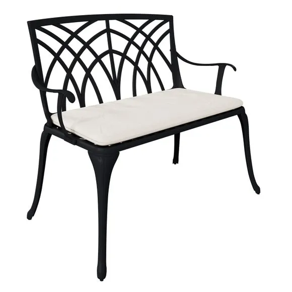 Cast Aluminium 2 Seater Bench 3