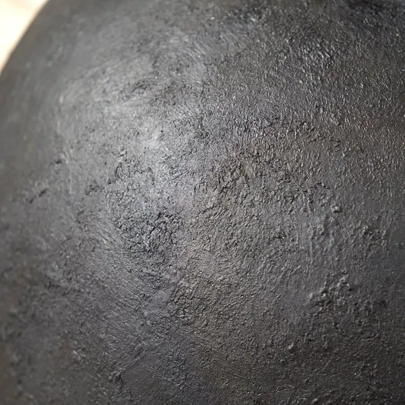Black Fibrestone Round Decorative Vase 3