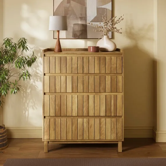Humphrey 5 Drawer Chest, Mango Wood Effect