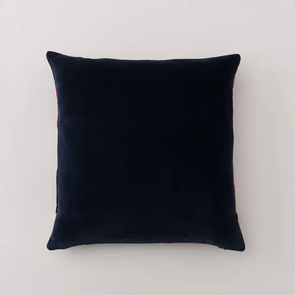 Clara Cubed Patchwork Cotton Velvet Square Cushion 5