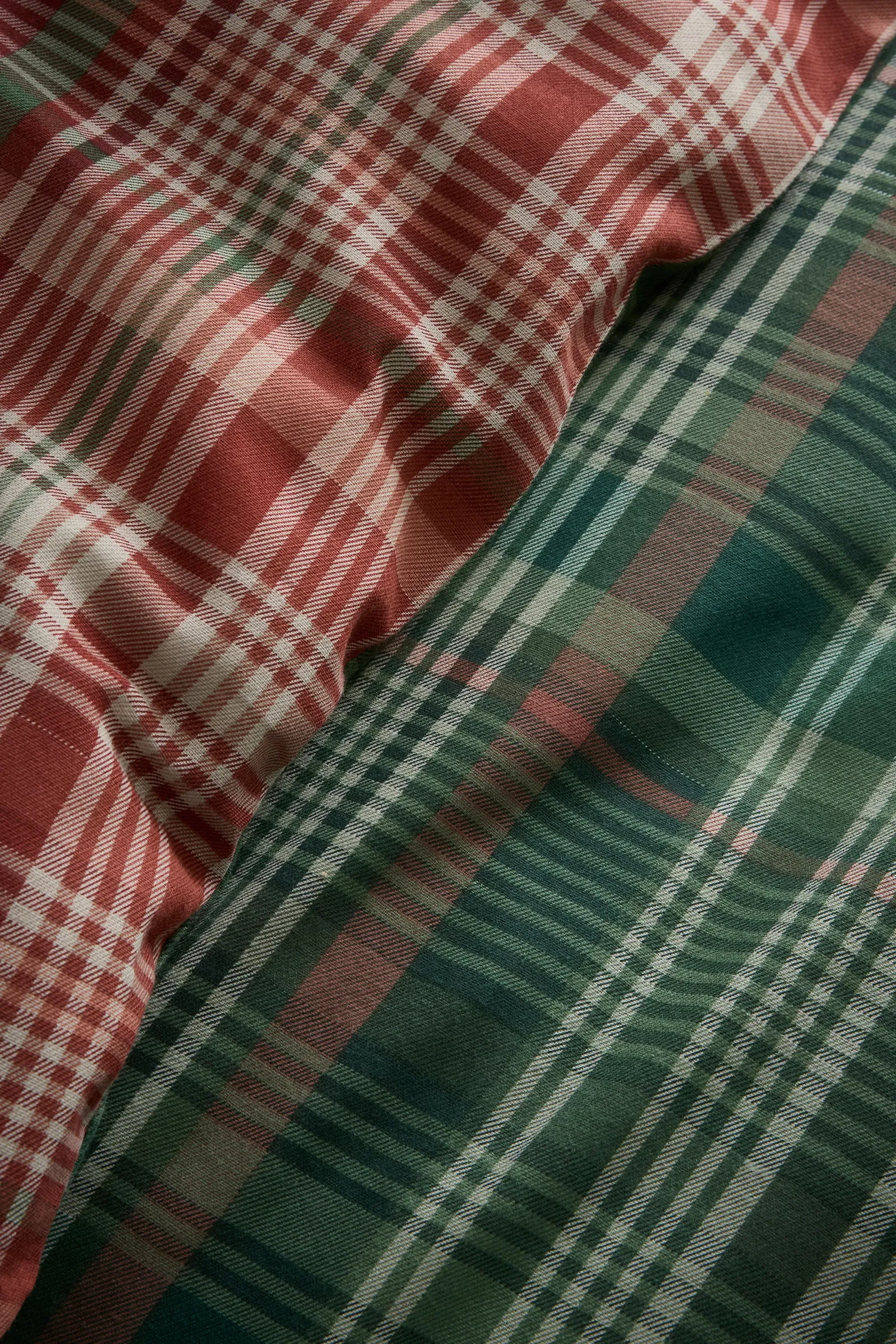 Dreams & Drapes 'Bennet Check' Brushed Cotton Duvet Cover Set in Green 3