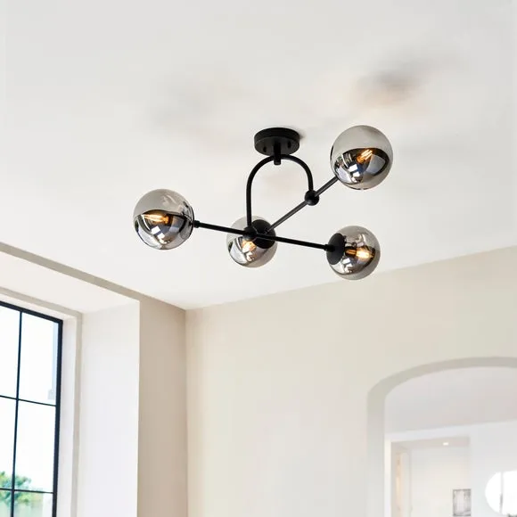 Vogue Newton 4 Light Semi Flush Ceiling Light 1