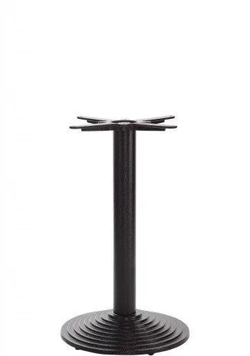 netfurniture Black Cast Iron Round Step Table Base - Medium - Height - 720 mm
