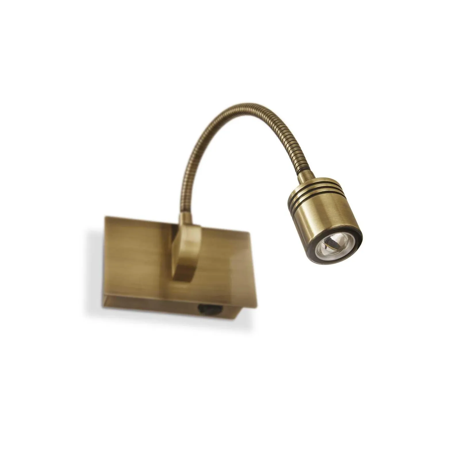 Netlighting Dynamo LED 1 Light Indoor Adjustable Wall Light Reading Lamp Antique Brass in Yellow