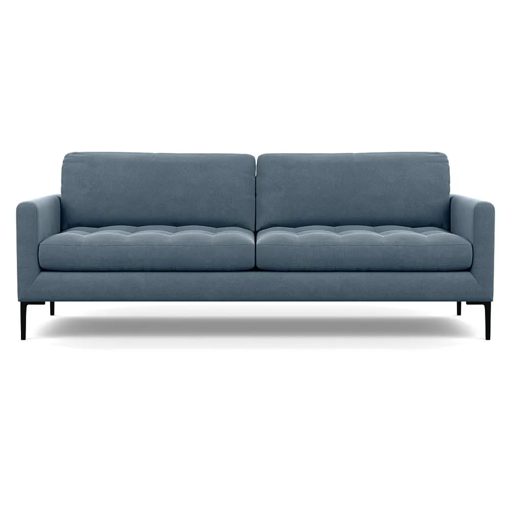 Heal's Eton 4 Seater Sofa Capelo Linen-Cotton Mineral Black Feet 1