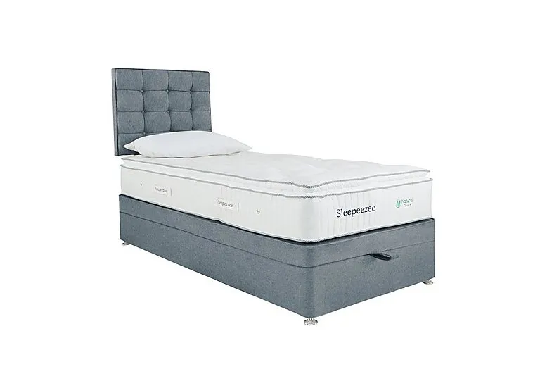 Natural Touch 2000 Pillowtop End Ottoman Divan Set - Single - Joshua Blue