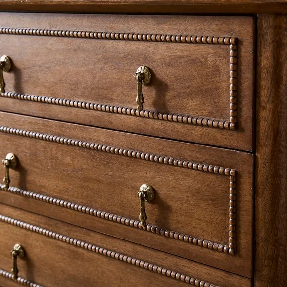Ettie Beaded 5 Drawer Chest, Mango Wood 3