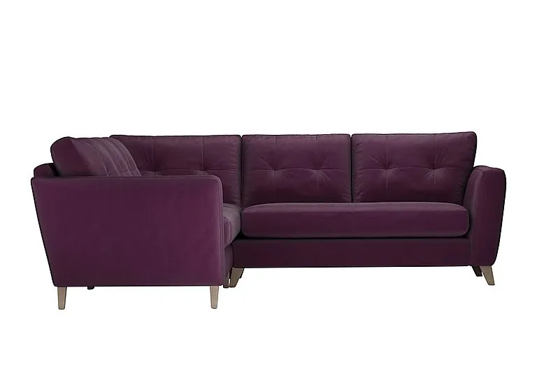 Hermione Fabric Corner Sofa - Frosted Grape