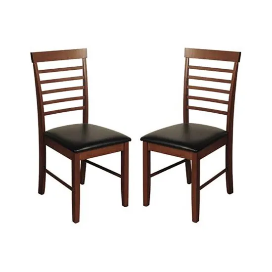 Marsic Dark Acacia Dining Chairs In Pair