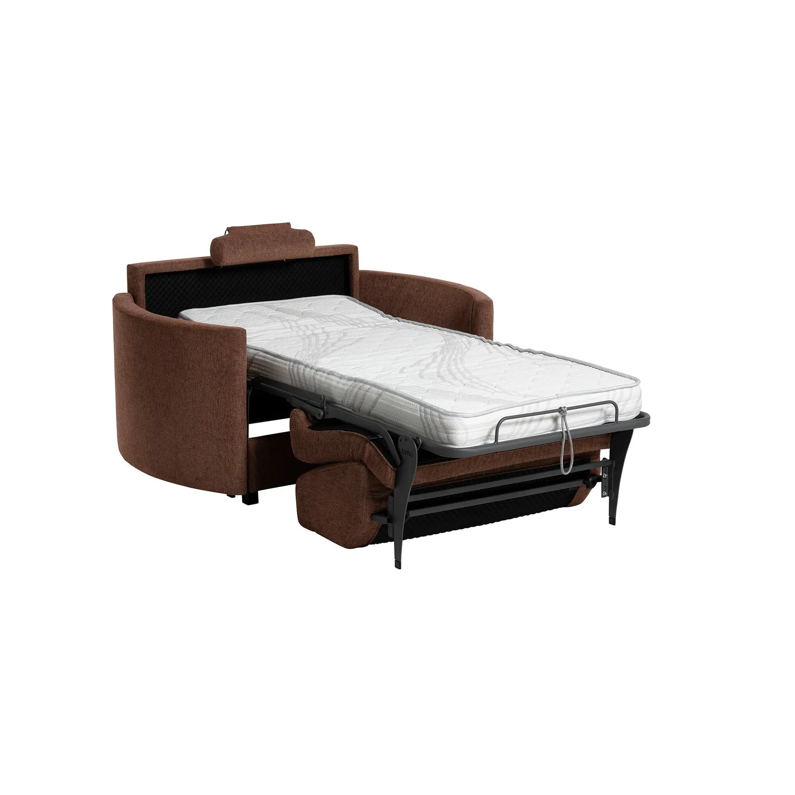 Varo Armchair Sofabed Curved Arm, Brown | Barker & Stonehouse 6