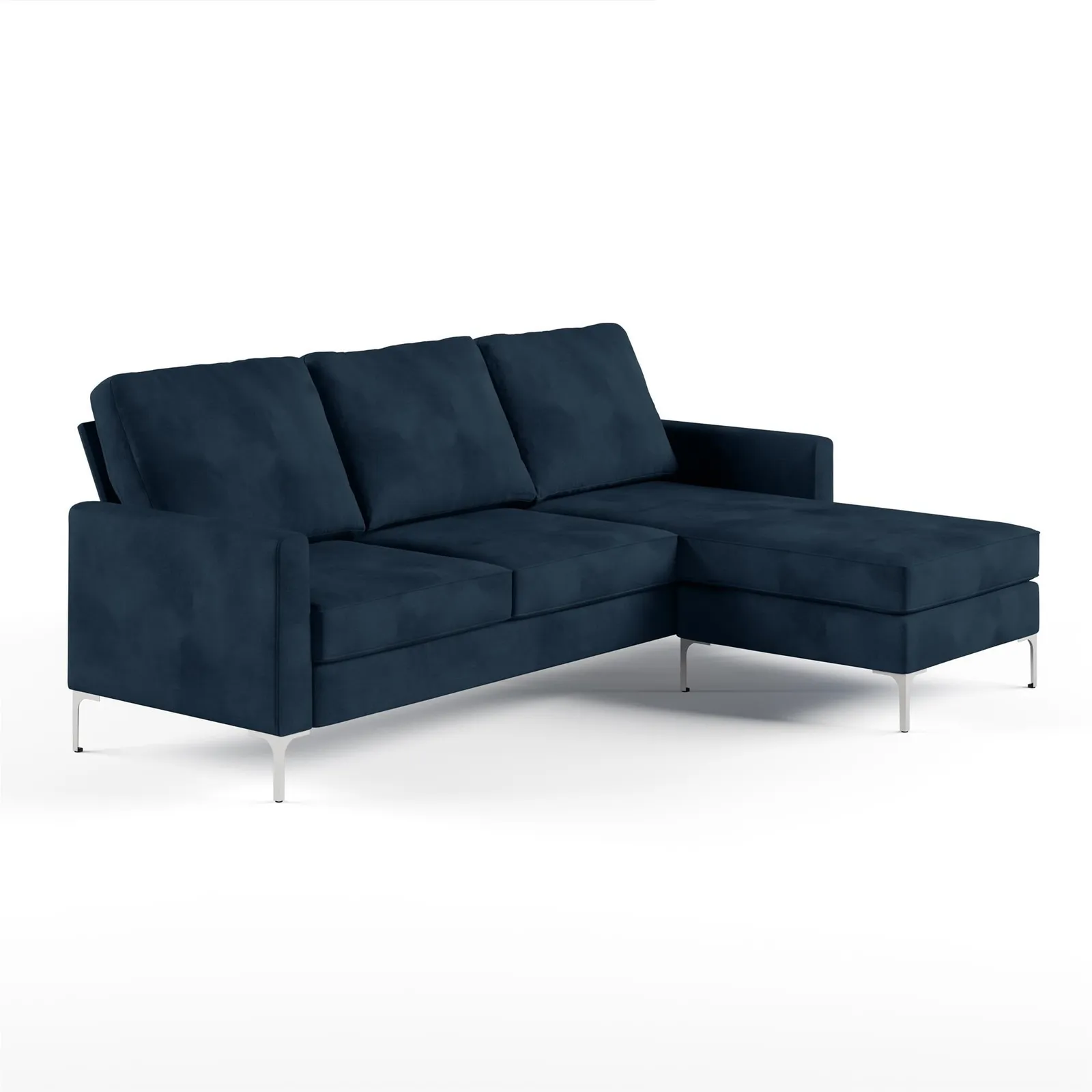 Chapman Velvet Reversible Corner Sofa Blue