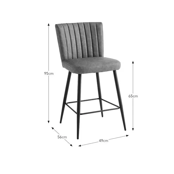 Taylor Counter Height Bar Stool, Faux Leather 6