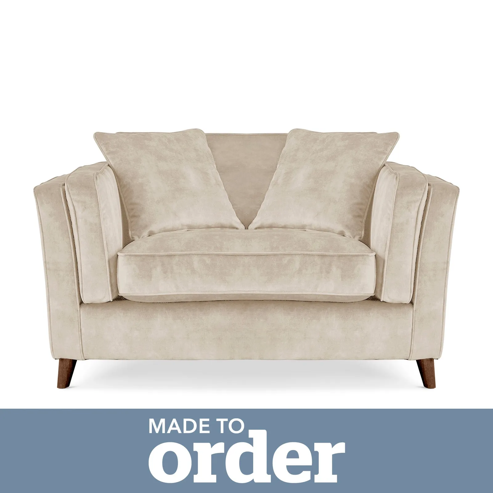 Arabella Snuggle Chair Slub Velvet Brown